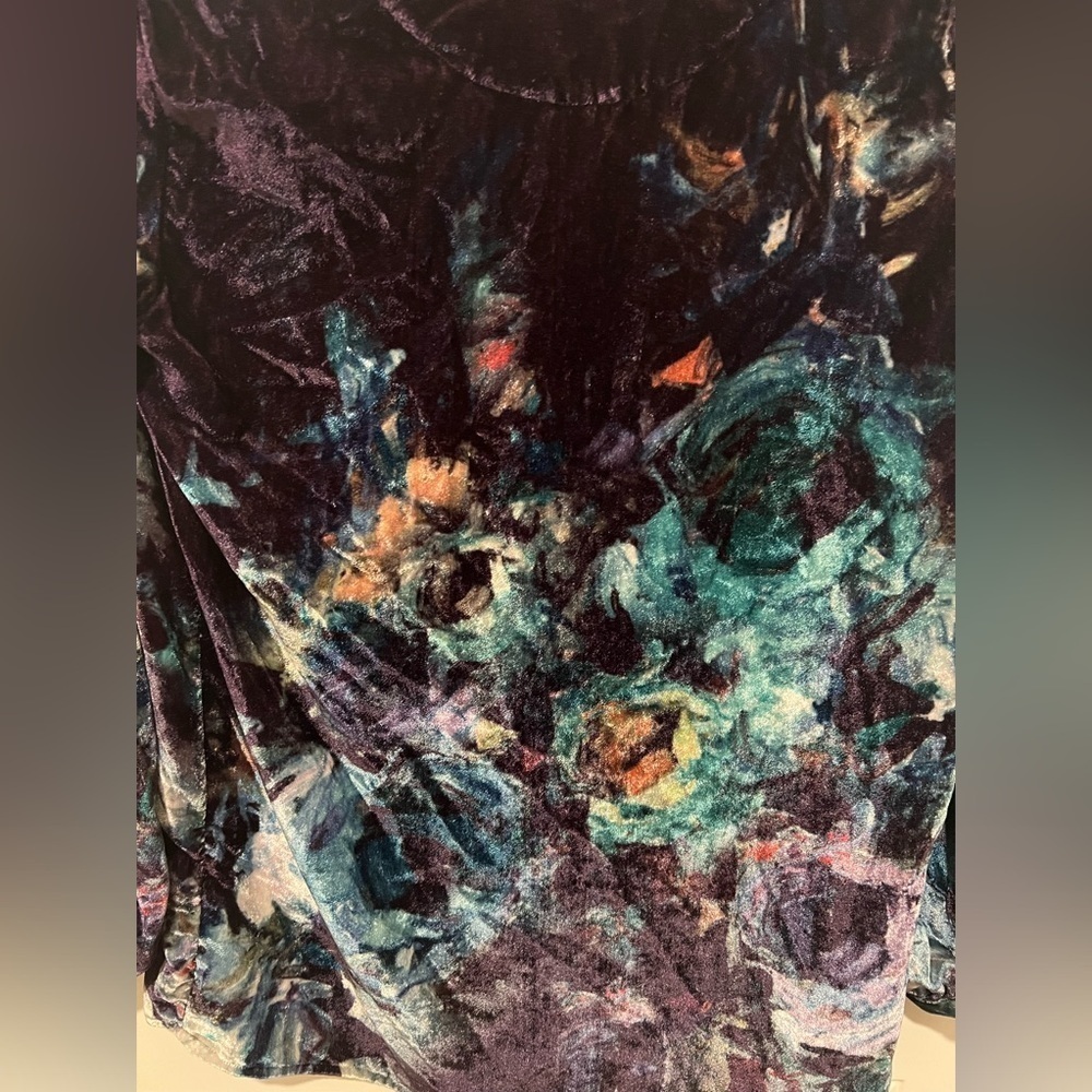 Soft Surroundings Velour Feel / Lyocell Floral Boho Tunic in Size XS ๐น๐ป๐ท - Picture 10 of 10